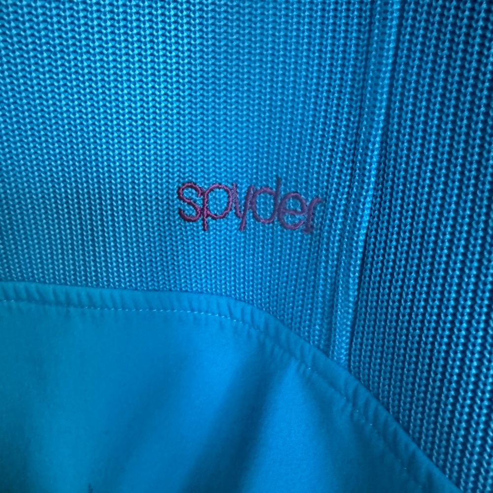 Women’s Spyder Blue Knit Jacket - Picture 2 of 4